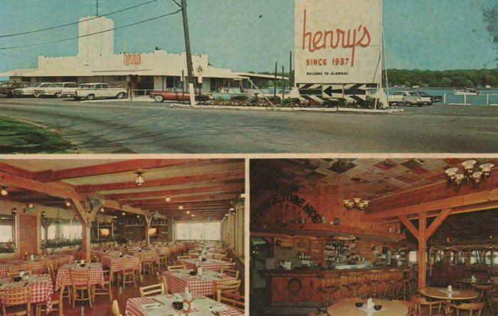 Henrys Restaurant (Henrys on the River) - Old Post Card